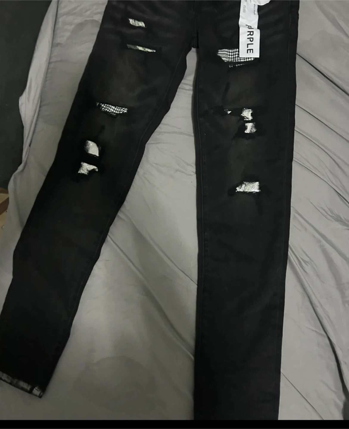 Purple Brand Black Distressed Jeans Size 29