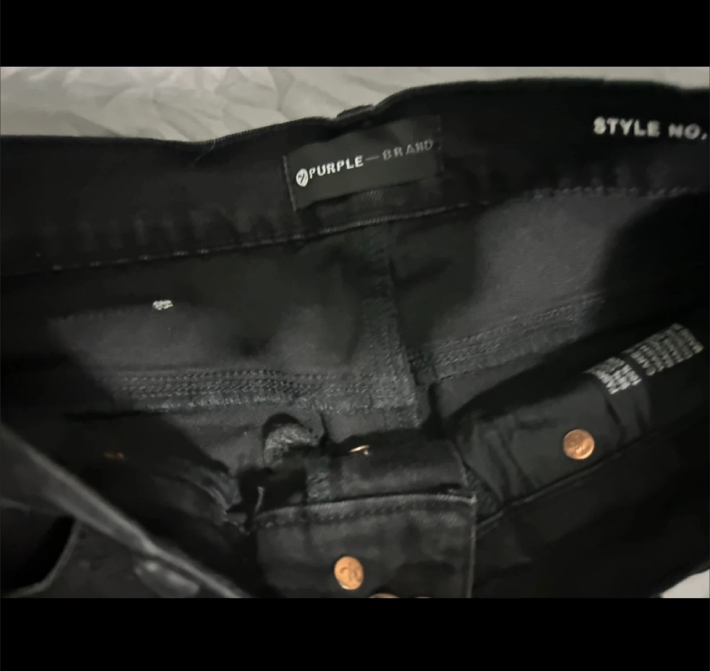 Purple Brand Black Distressed Jeans Size 29 - photo 4