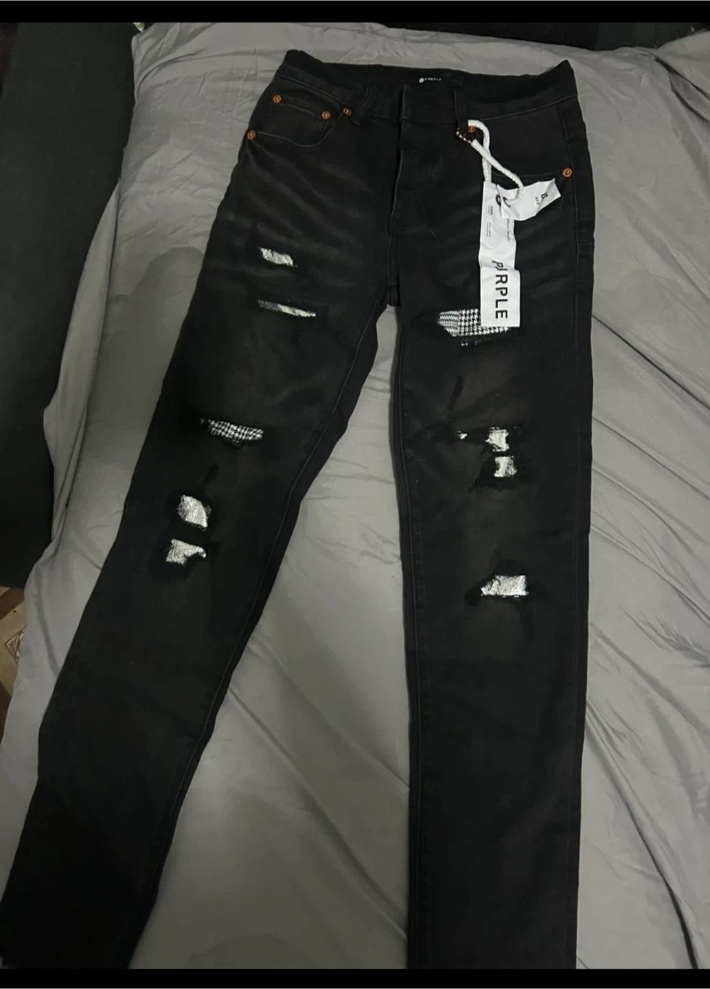 Purple Brand Black Distressed Jeans Size 29 - photo 3