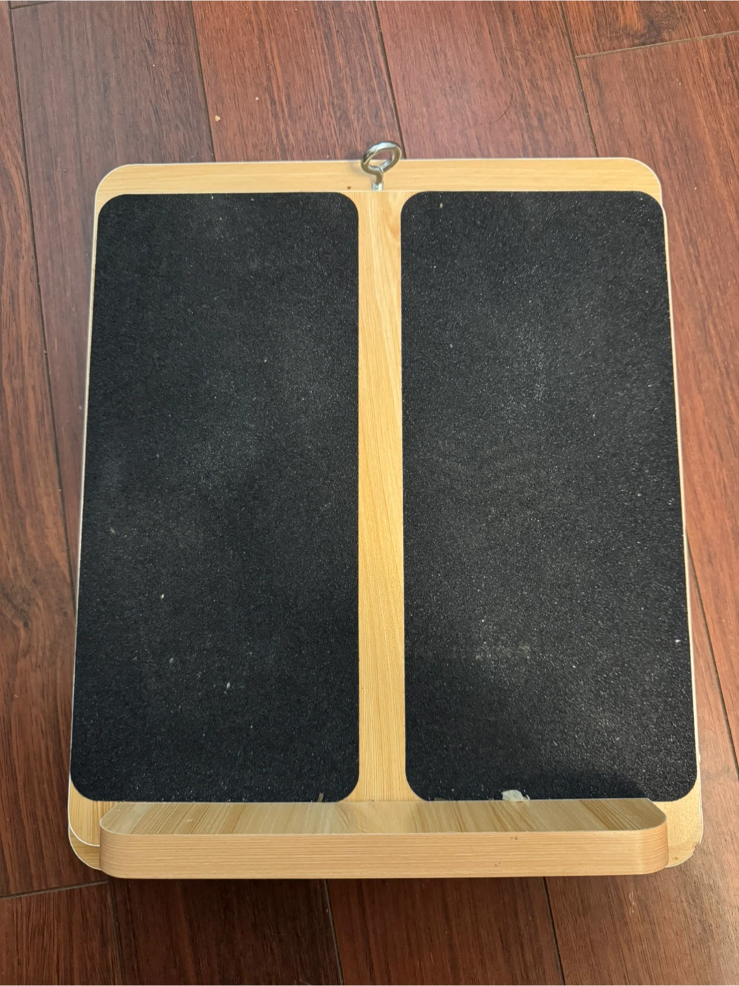 Wooden Footrest with Black Textured Pads