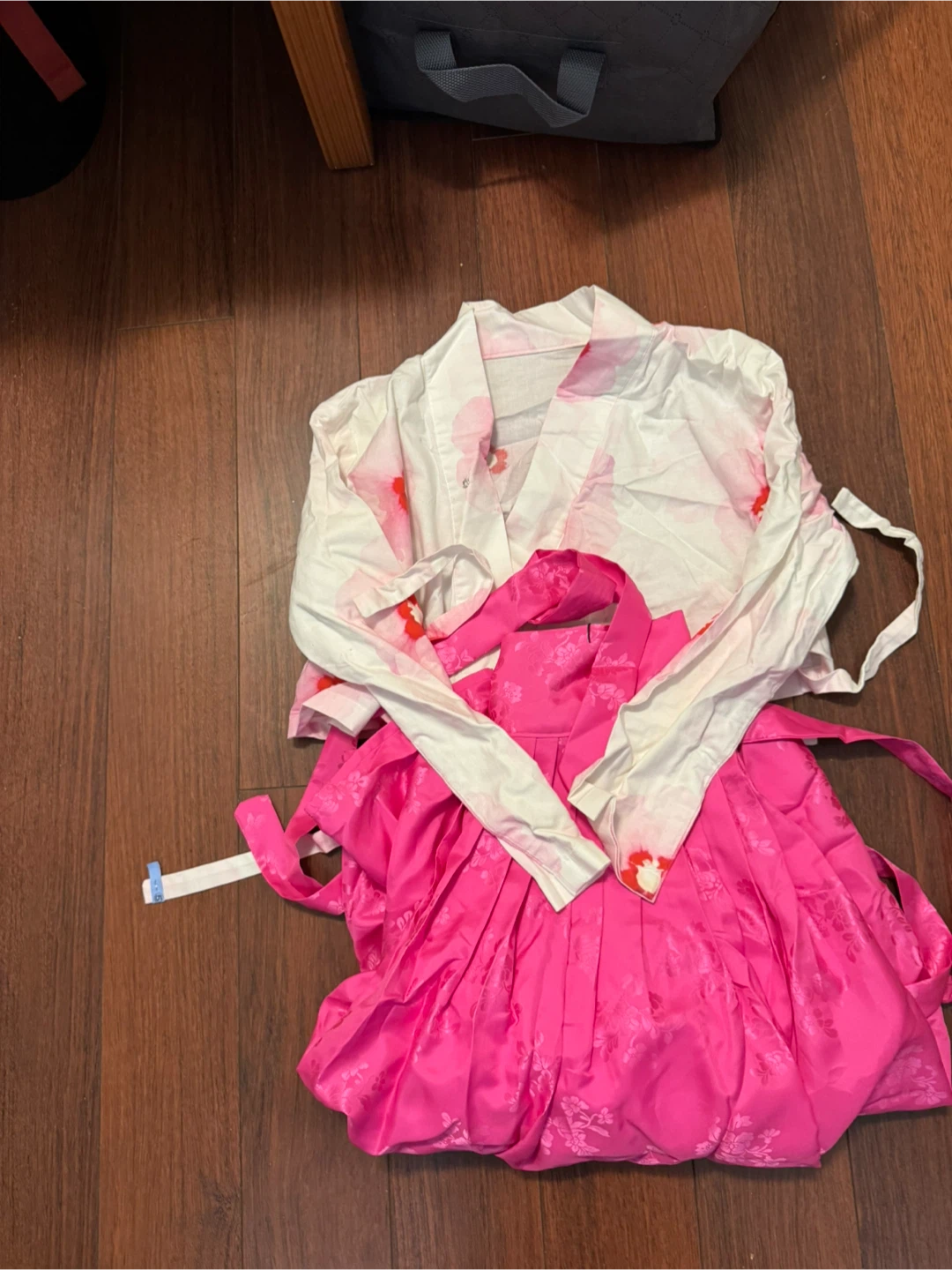 Pink Floral Hanbok Dress