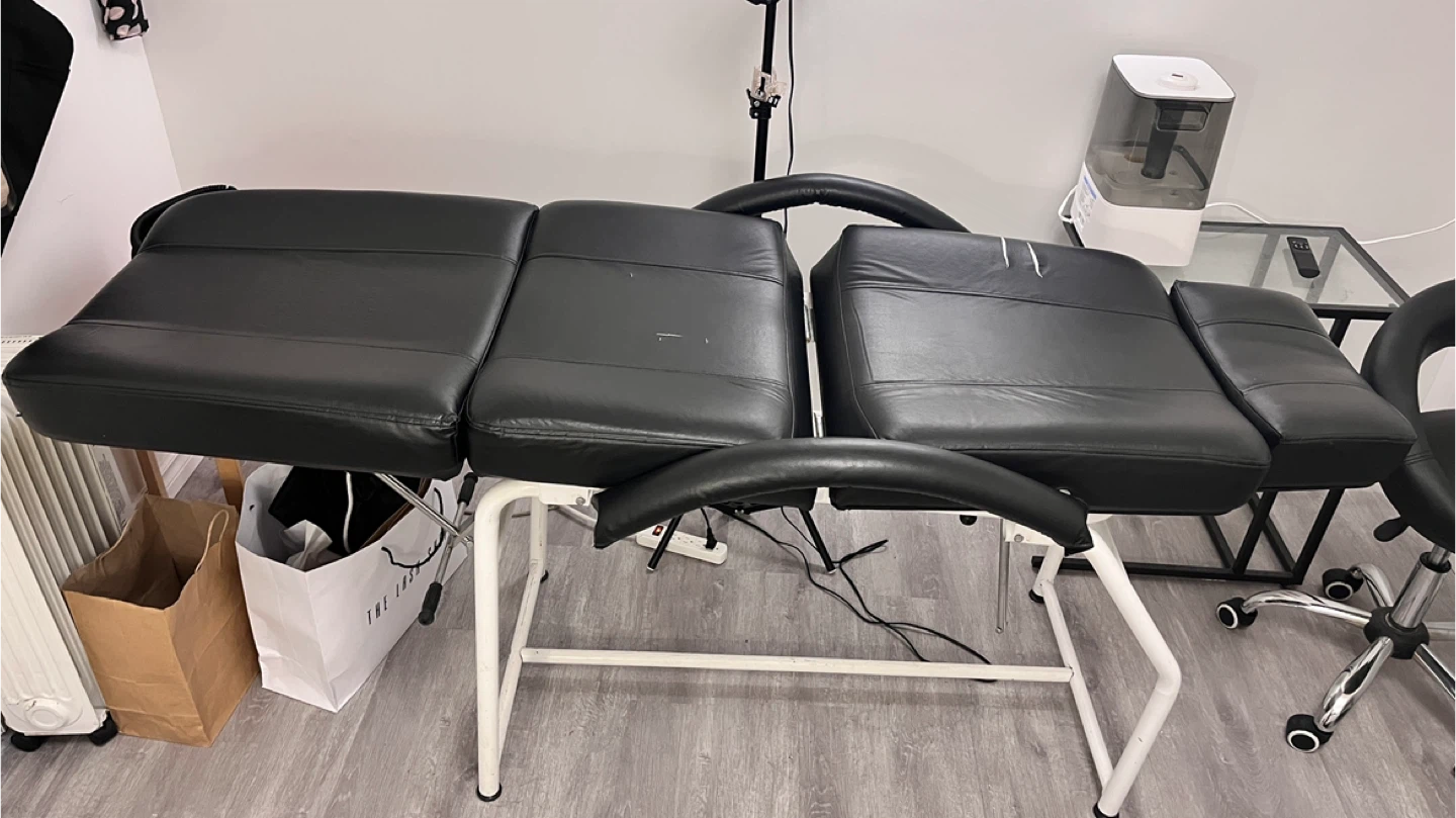 Black Faux Leather Massage Table