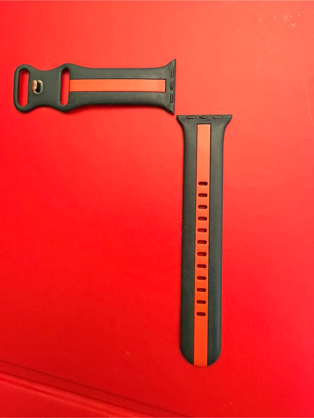 Two-Tone Watch Band - Black and Orange - photo 3
