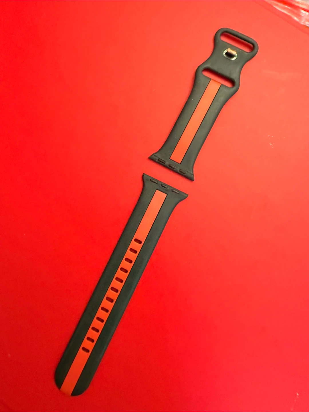 Two-Tone Watch Band - Black and Orange