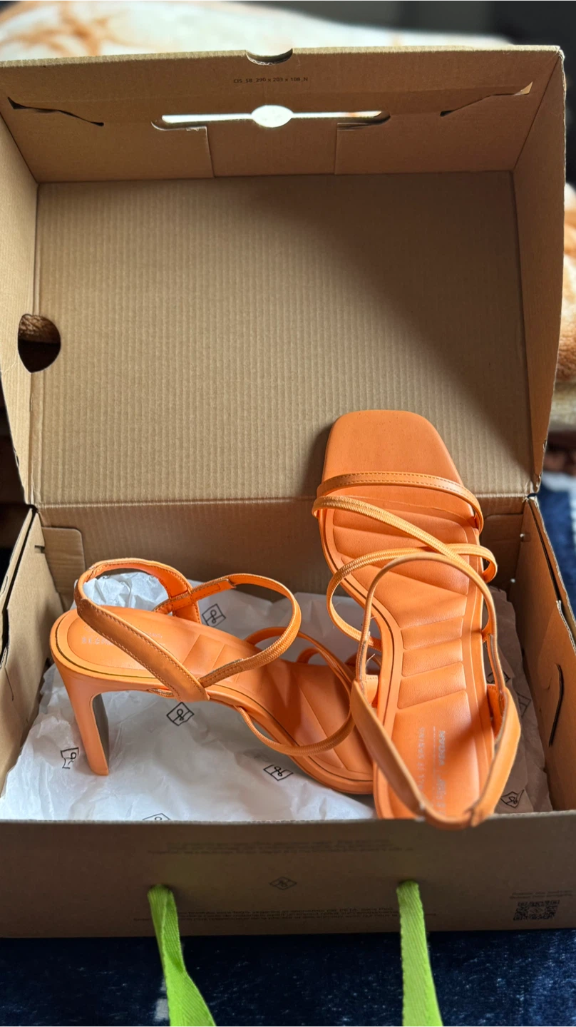 Call It Spring Orange Strappy Heels