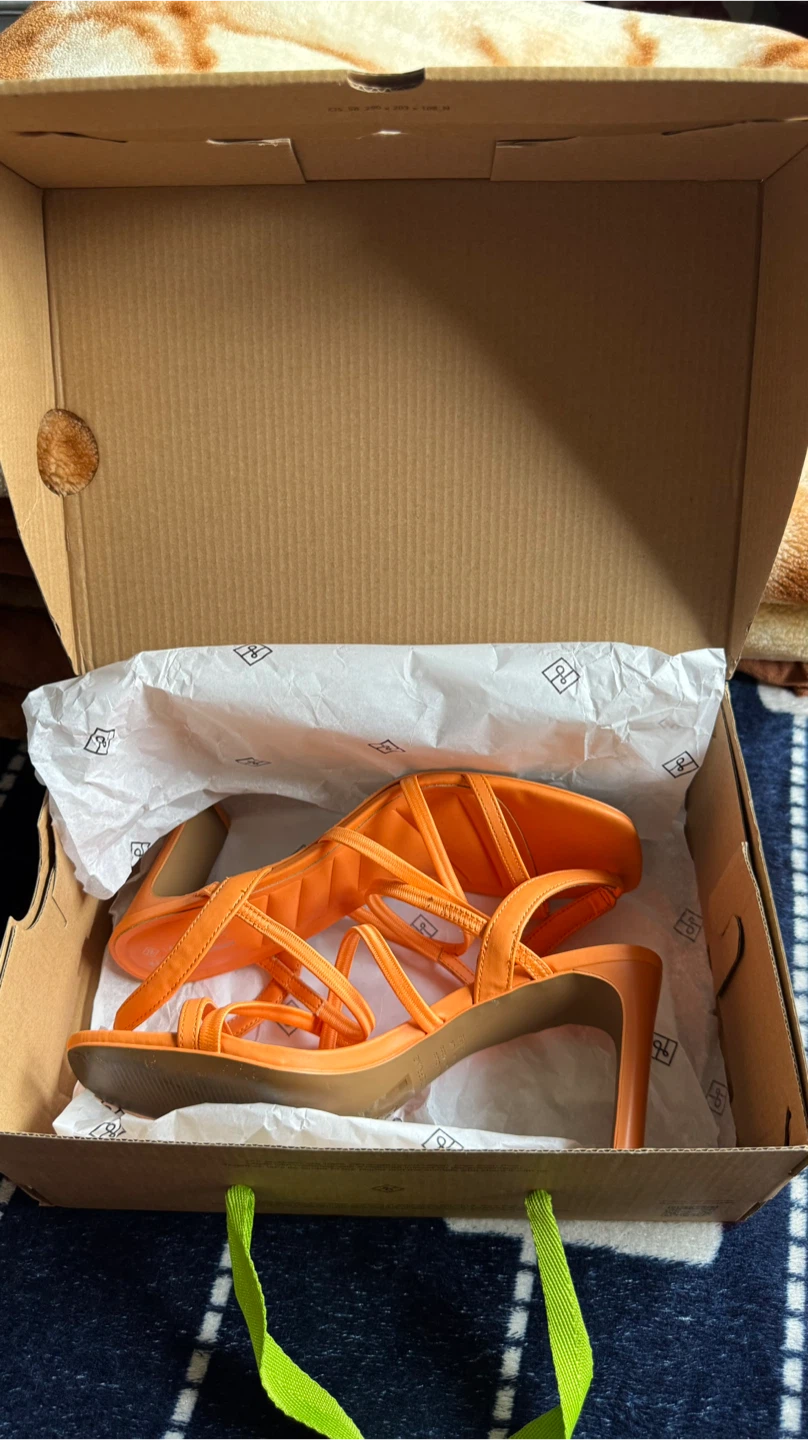 Call It Spring Orange Strappy Heels - photo 4