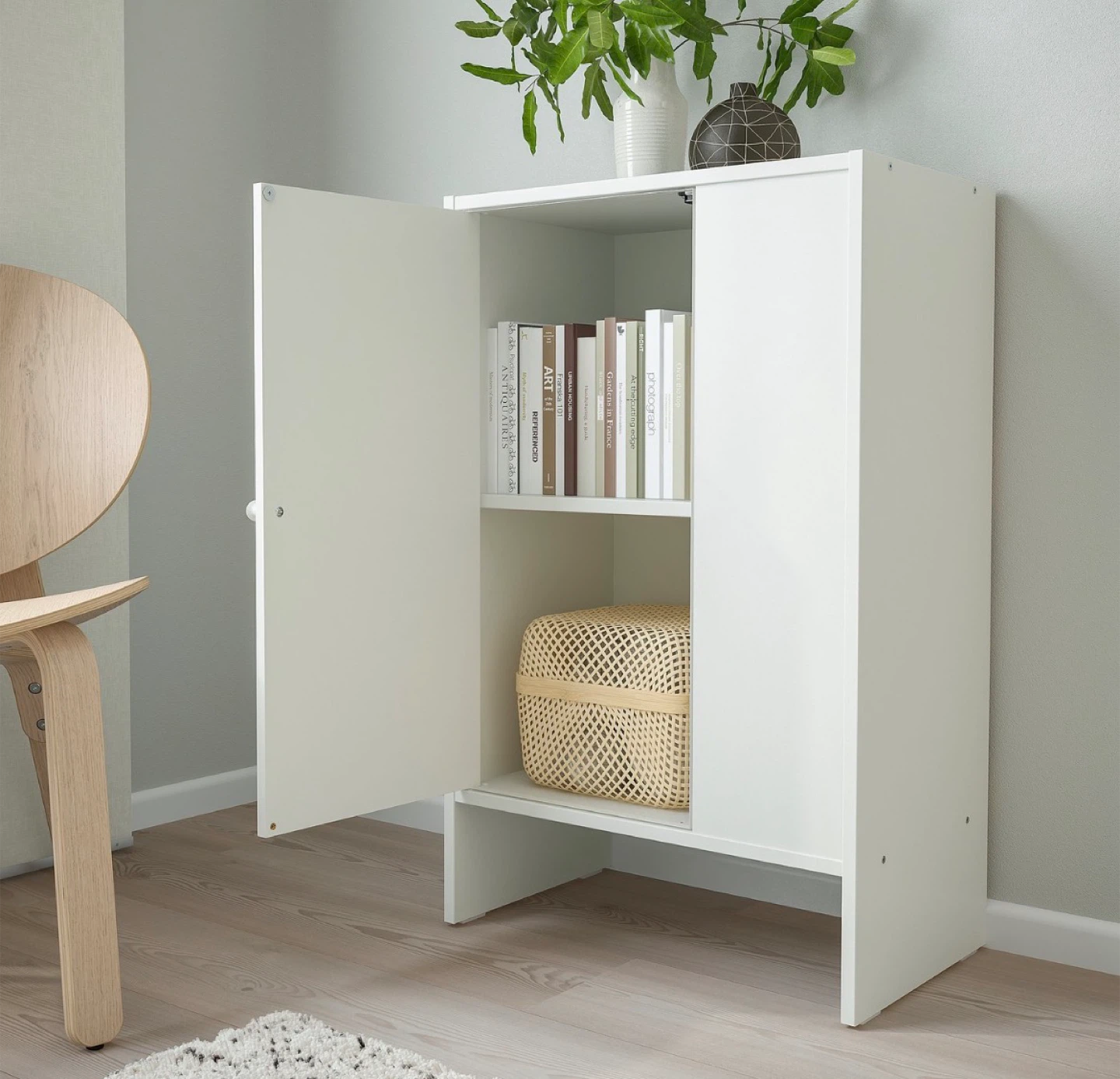 IKEA white storage cabinet with doors - photo 3