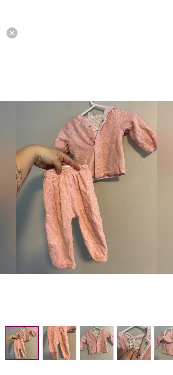 Baby Gap Pink Hoodie & Pants Set
