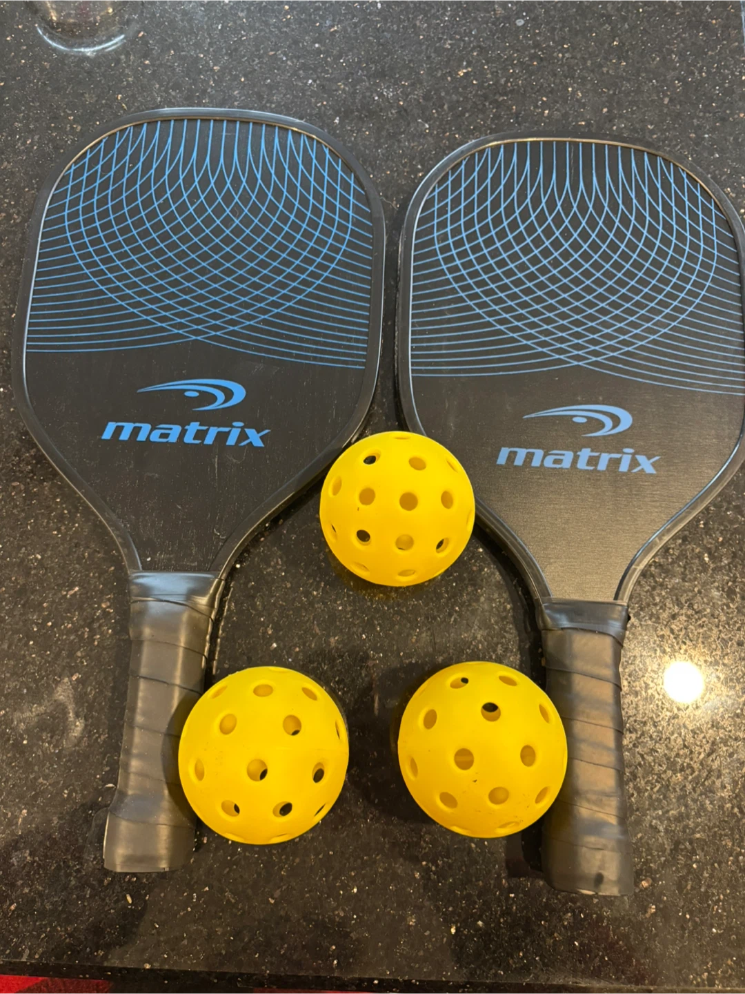 Matrix Pickleball Paddles and Balls Set