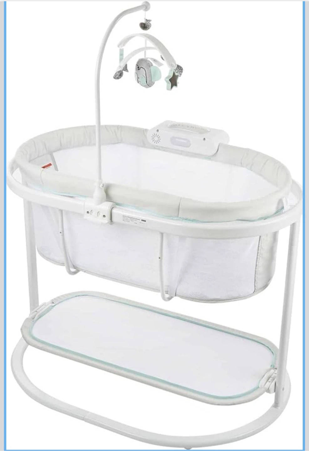 Fisher-Price Baby Bedside Sleeper Soothing Motions Bassinet