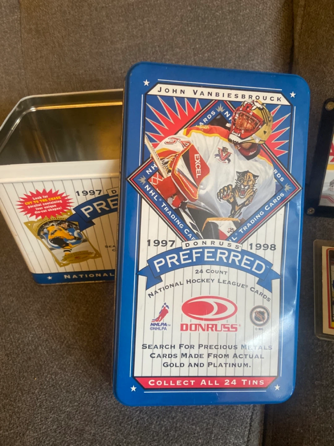 Bundle of Hockey Cards and Card Supplies and Collectors Tin - photo 2