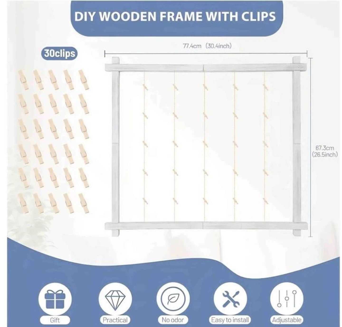 DIY Clip Photo Frame with 30 Clips 🥕 - photo 2