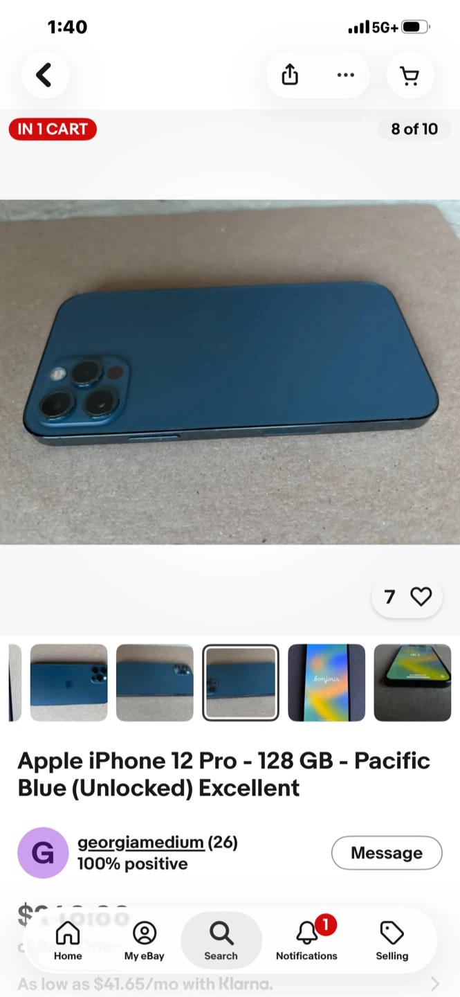 Apple iPhone 12 Pro 128GB Pacific Blue Unlocked - photo 4