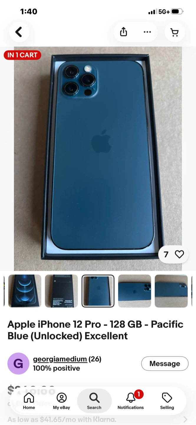 Apple iPhone 12 Pro 128GB Pacific Blue Unlocked - photo 3