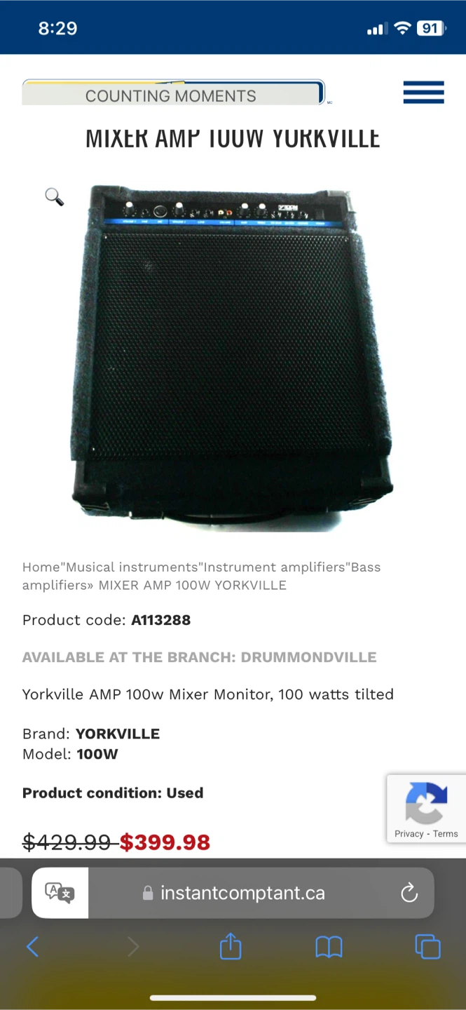 Yorkville 100W Power Wedge ~ Instrument / Vocal Amp - photo 5