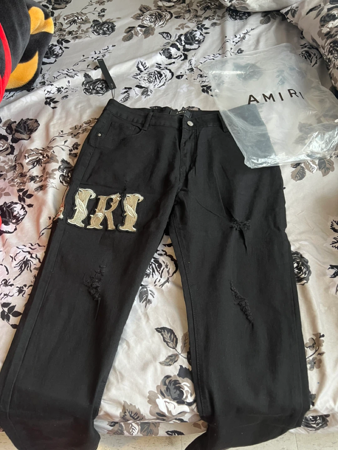 AMIRI Black Distressed Jeans