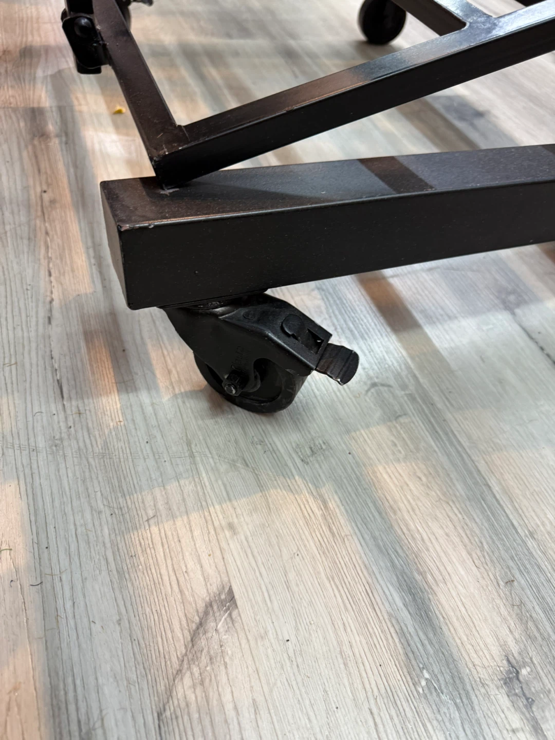 Black Metal Display Rack with Wheels - photo 5
