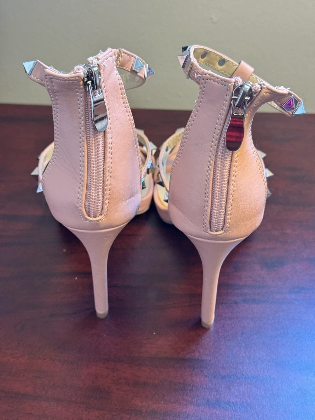 Wild Diva Pink Studded Stiletto Heels Size 8.5 - photo 2