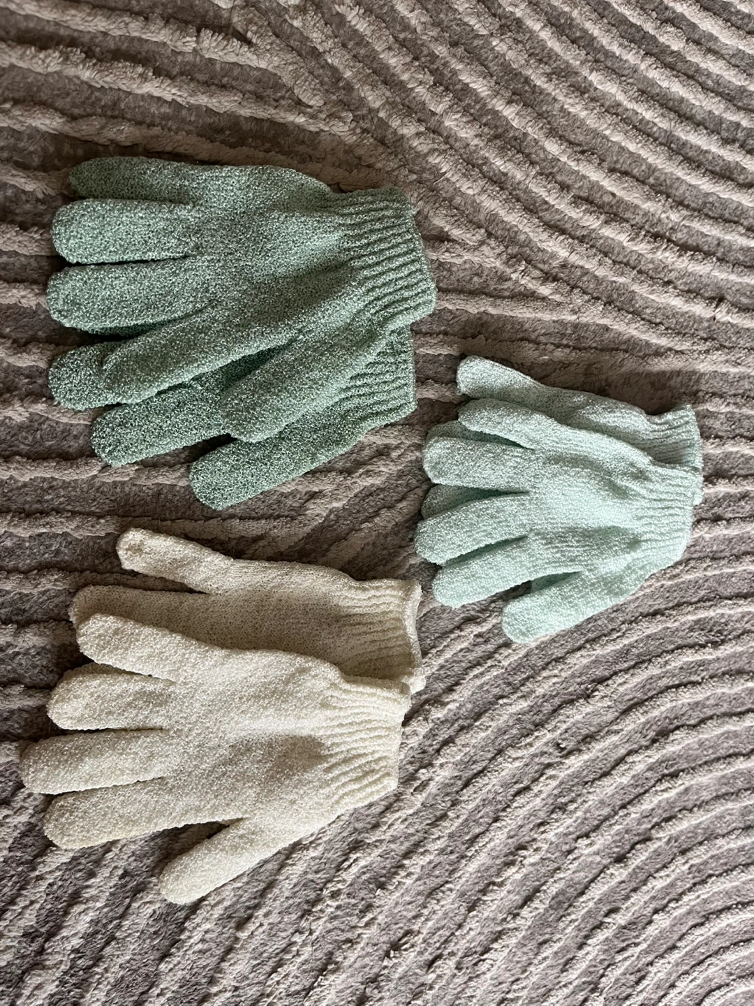 Exfoliating Bath Gloves - Set of 3