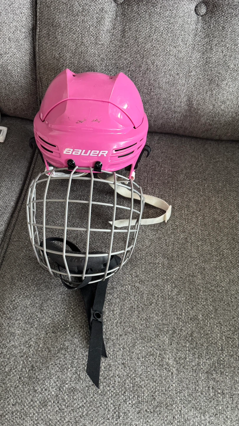 Bauer Pink Hockey Helmet with Cage - photo 2