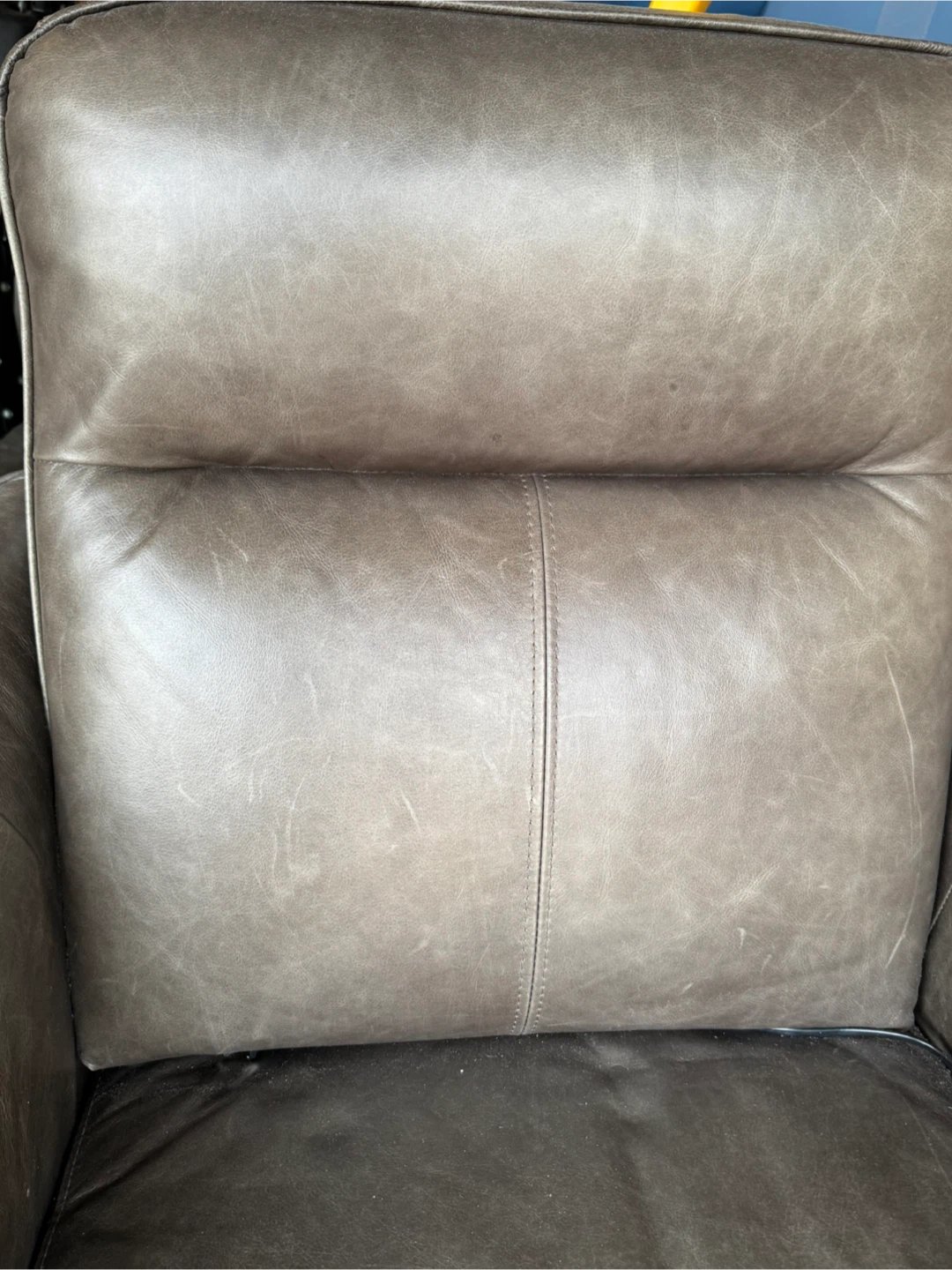 Modern Grey Leather Power Reclining Armchair with USB Port - photo 5