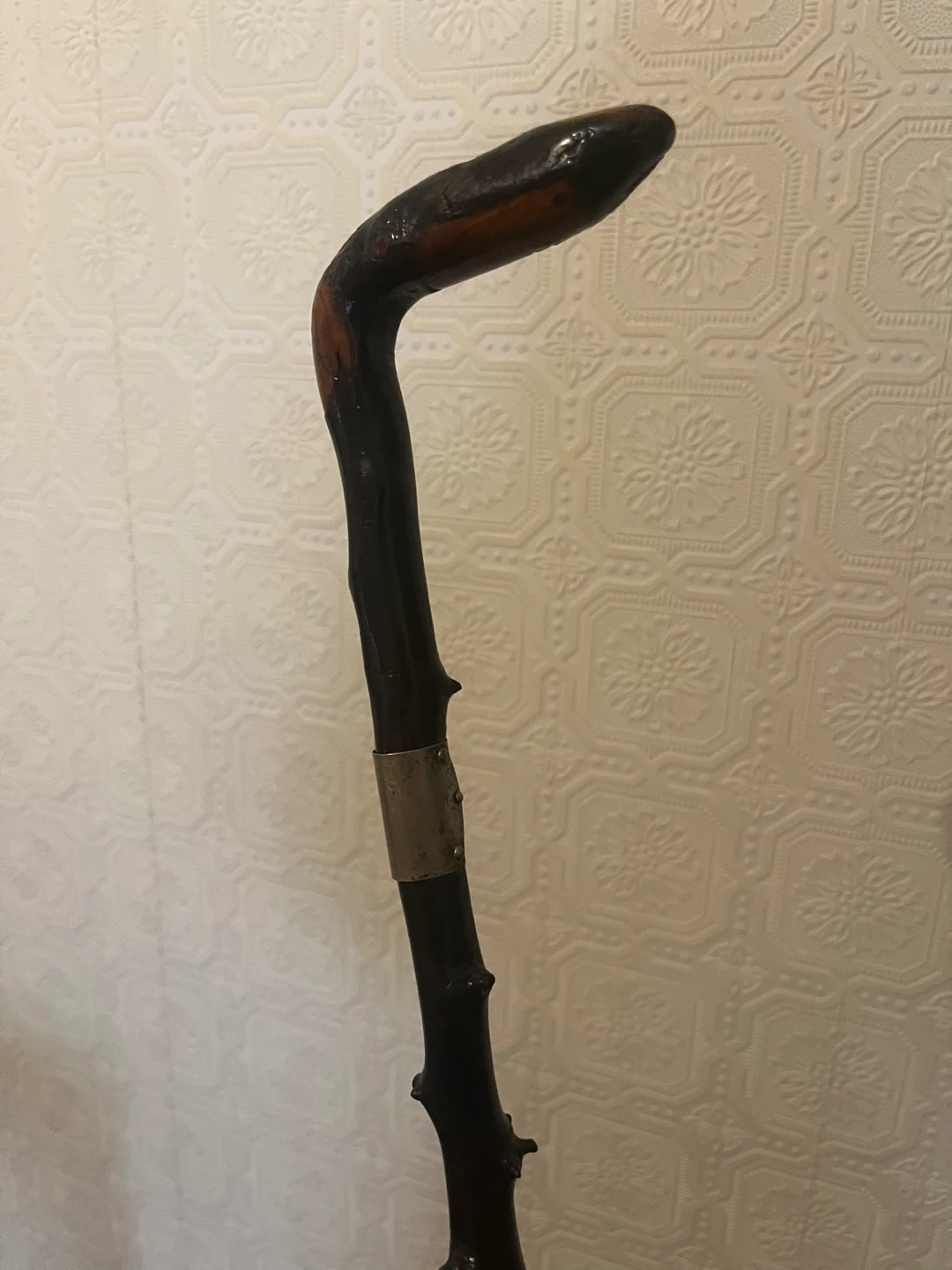 Vintage Irish black thorn, stick 925silver clasp around the top - photo 5