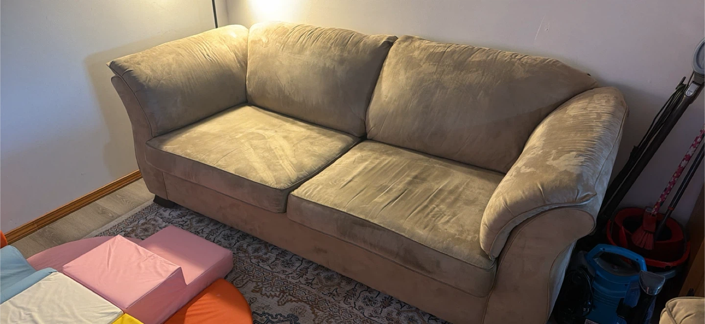 Tan Loveseat Sofa