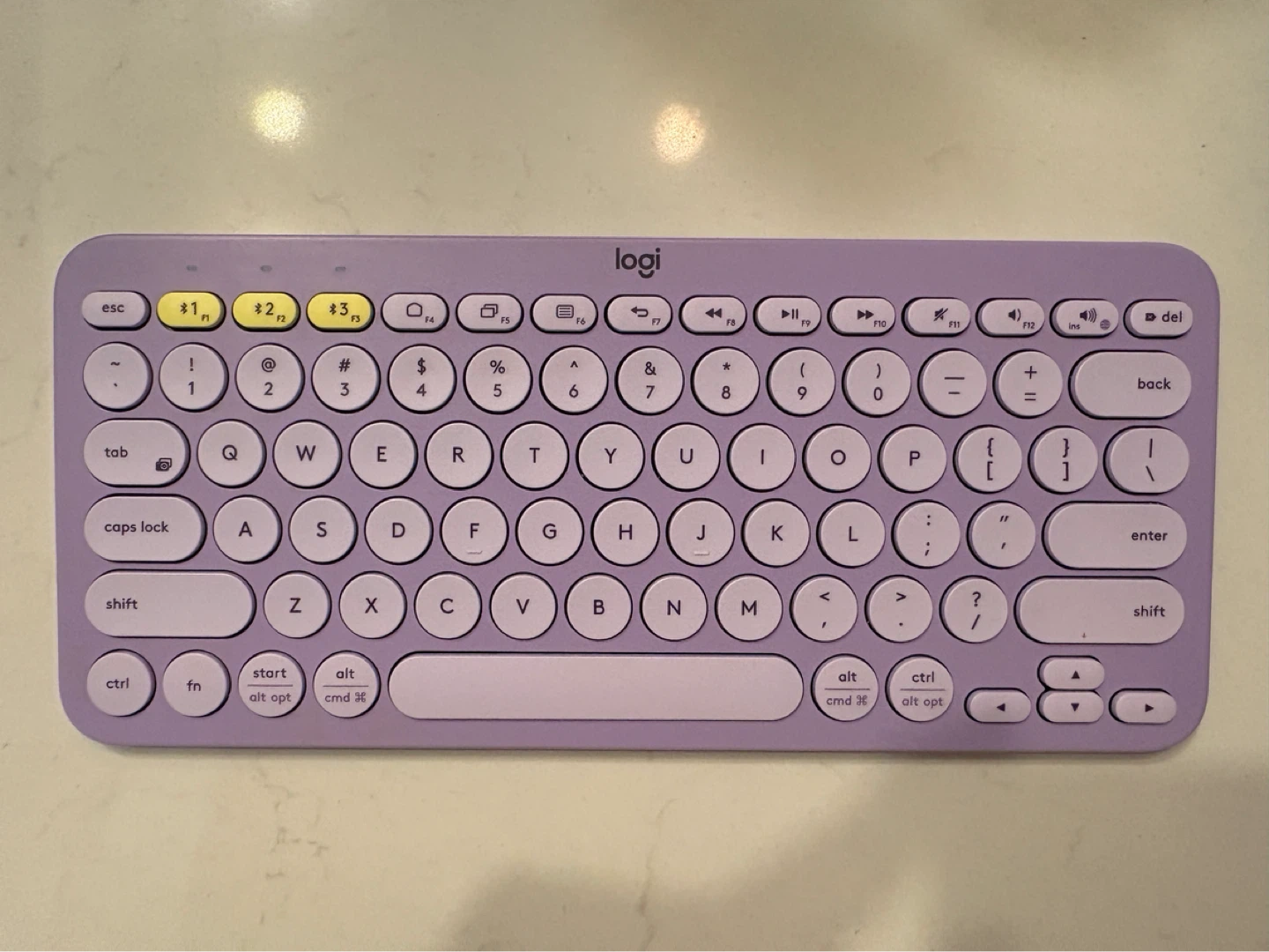 Logitech K380 Multi-Device Bluetooth Keyboard - Lavender