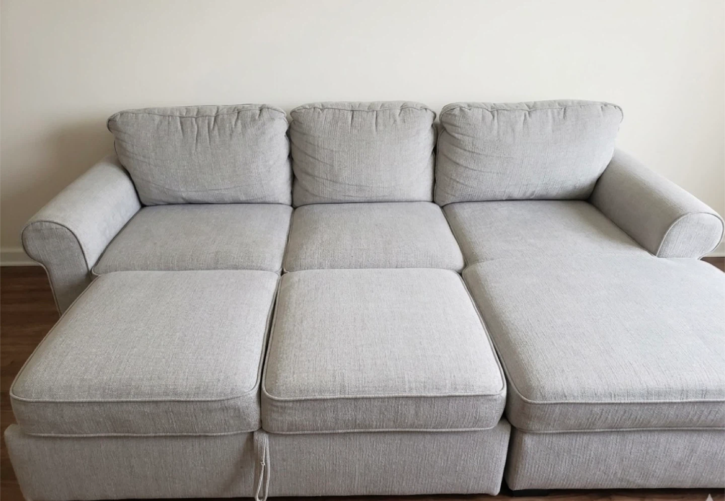 Light Grey Sofa bed with Chaise - photo 2