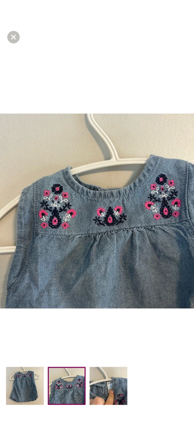 Carter's Baby Girls Denim Dress - photo 2