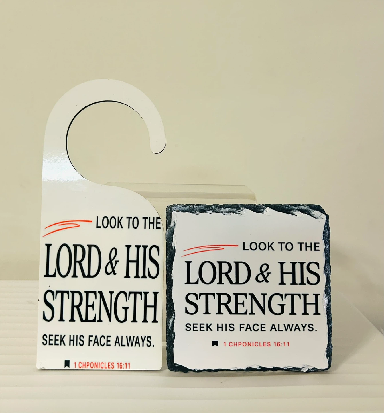 Inspirational Christian Door Hanger and Coaster Set - photo 4