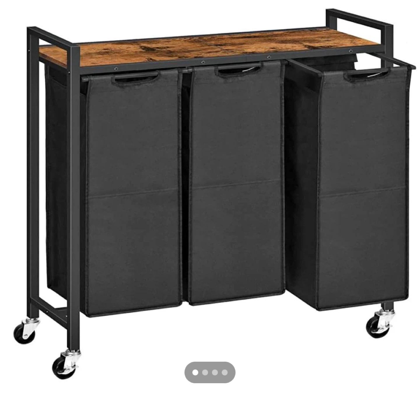 Trinity Laundry Cart with 3 Bins - photo 2