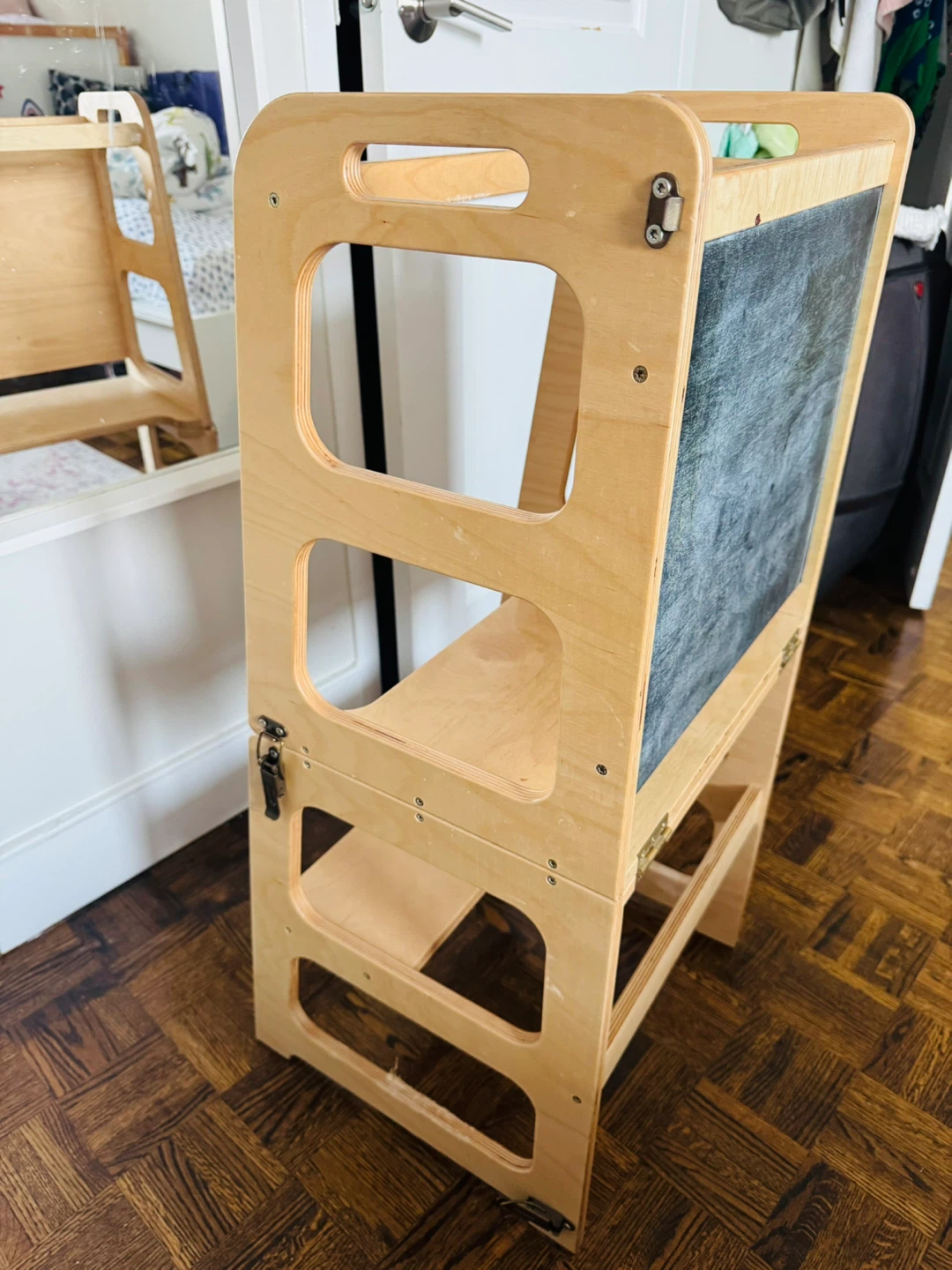 Montessori Wooden Kids Learning Tower with Chalkboard - photo 3