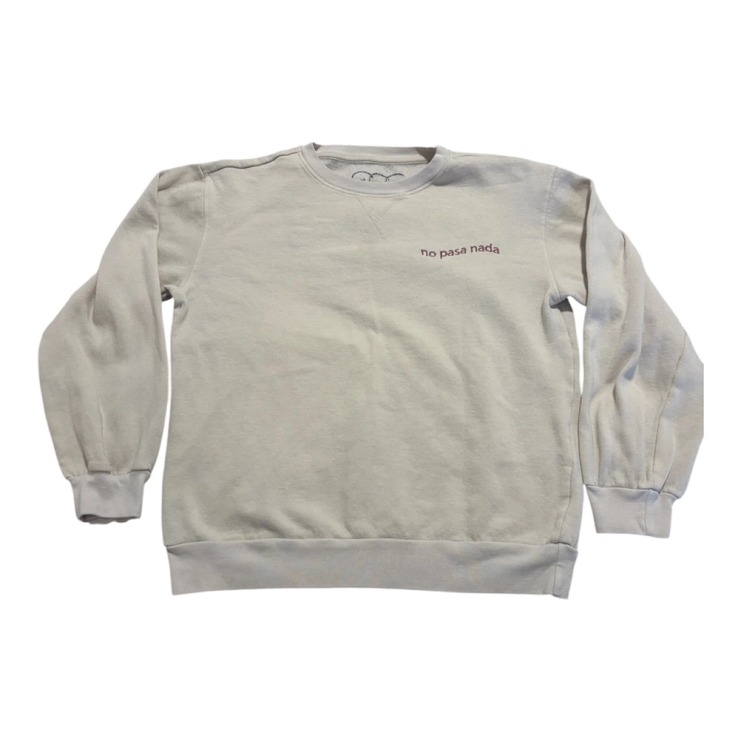 Women Cream 'No Pasa Nada' Sweatshirt