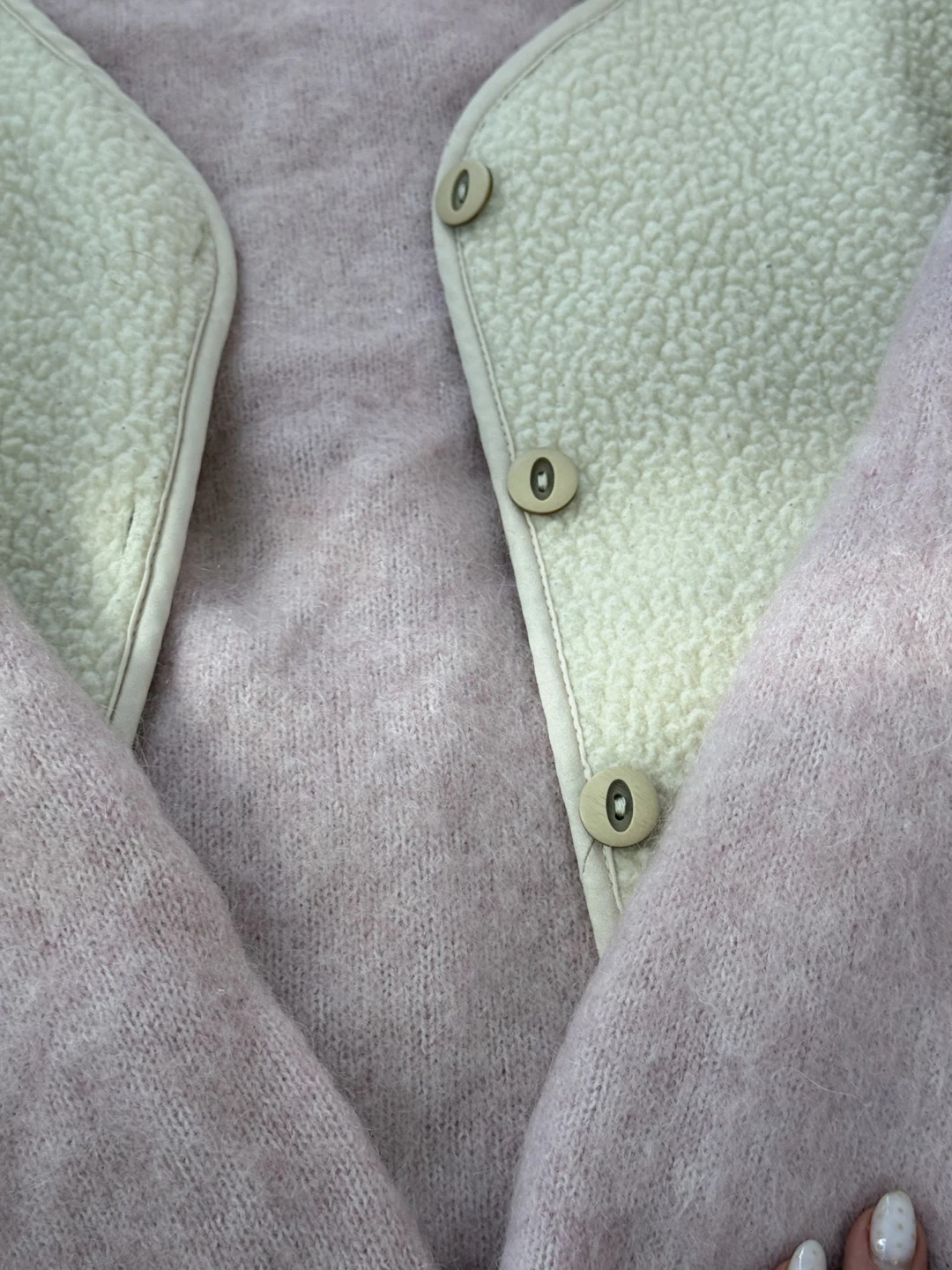 Pink Knit Sweater and Cream  Vest and Jeans - photo 4