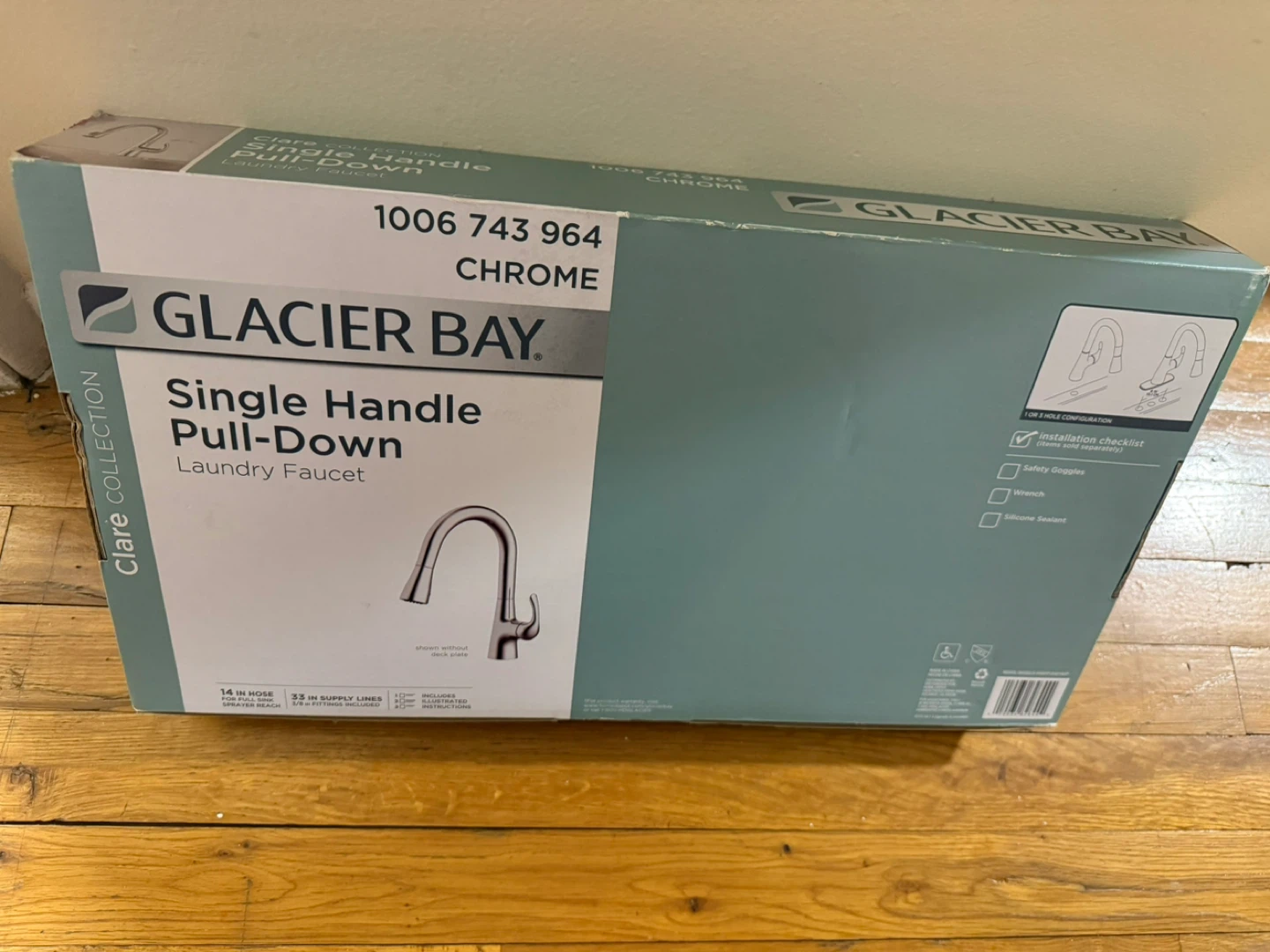 Glacier Bay Single Handle Pull-Down Laundry Faucet - Chrome
