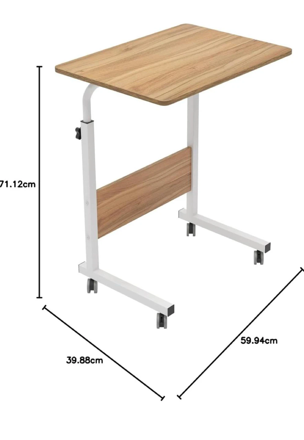 Side table with adjustable heights and wheels .. - photo 4