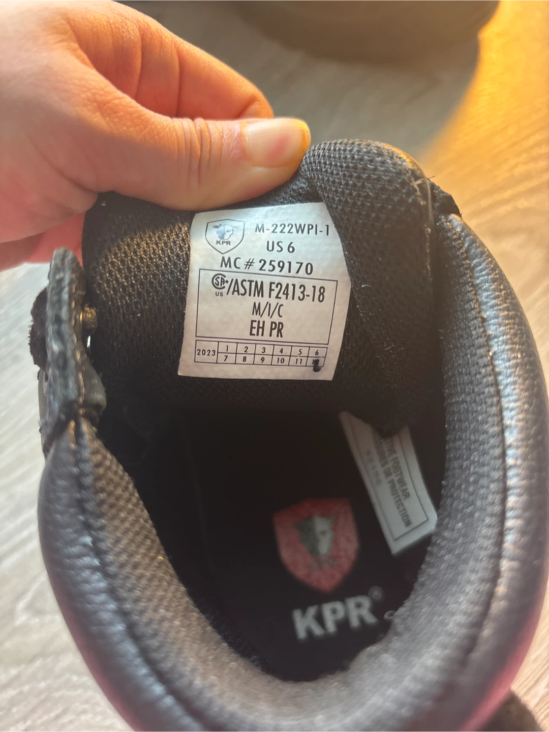 KPR Black Leather Work Boots - US Size 6 - photo 3