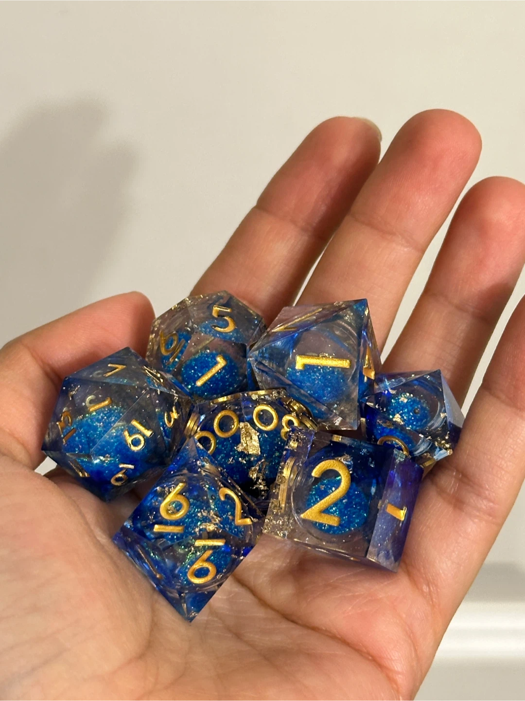 🆕 Liquid Core Dice Set x7 - Blue