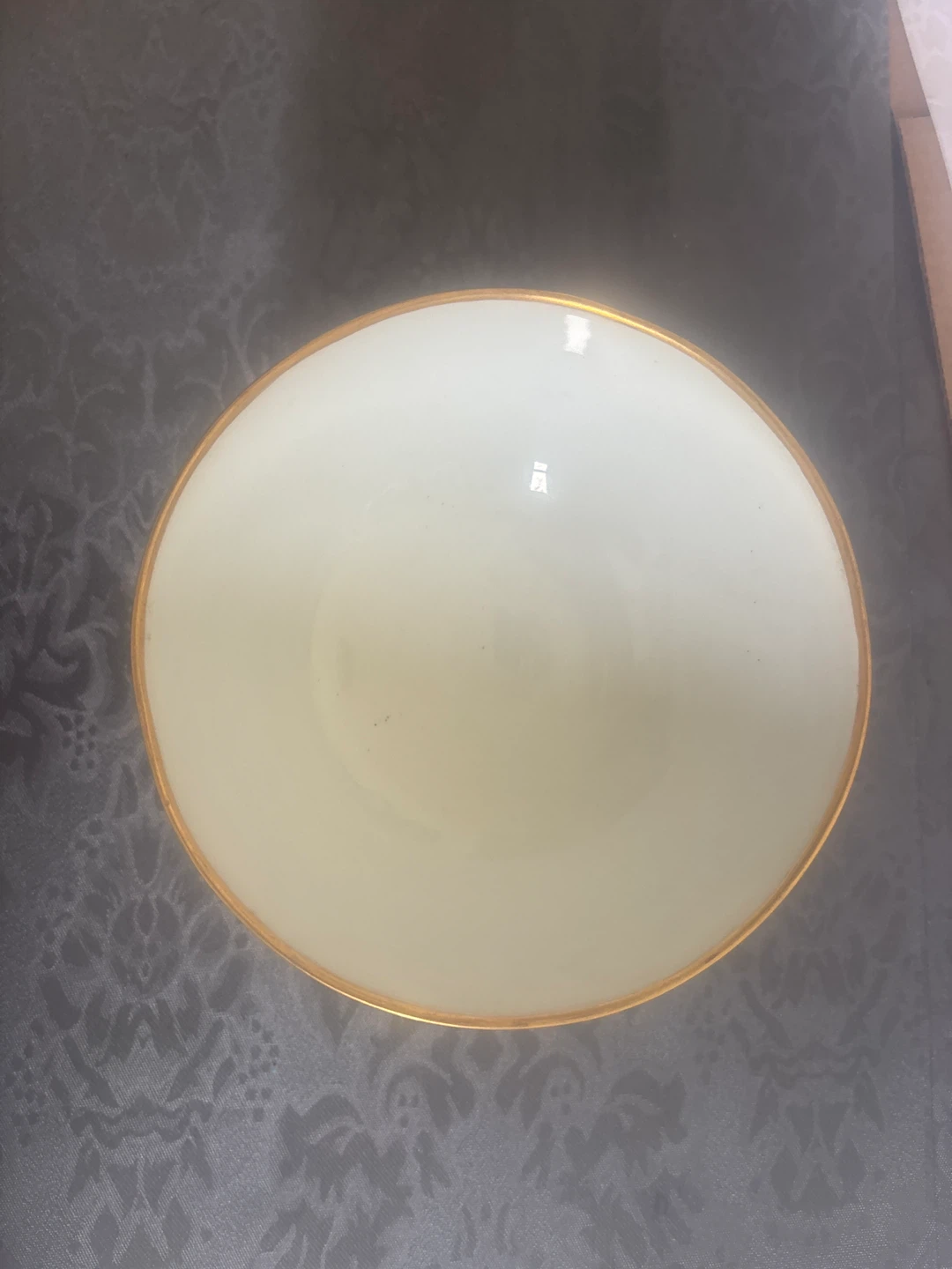 Footed Dessert Bowl with Gold Trim - photo 2