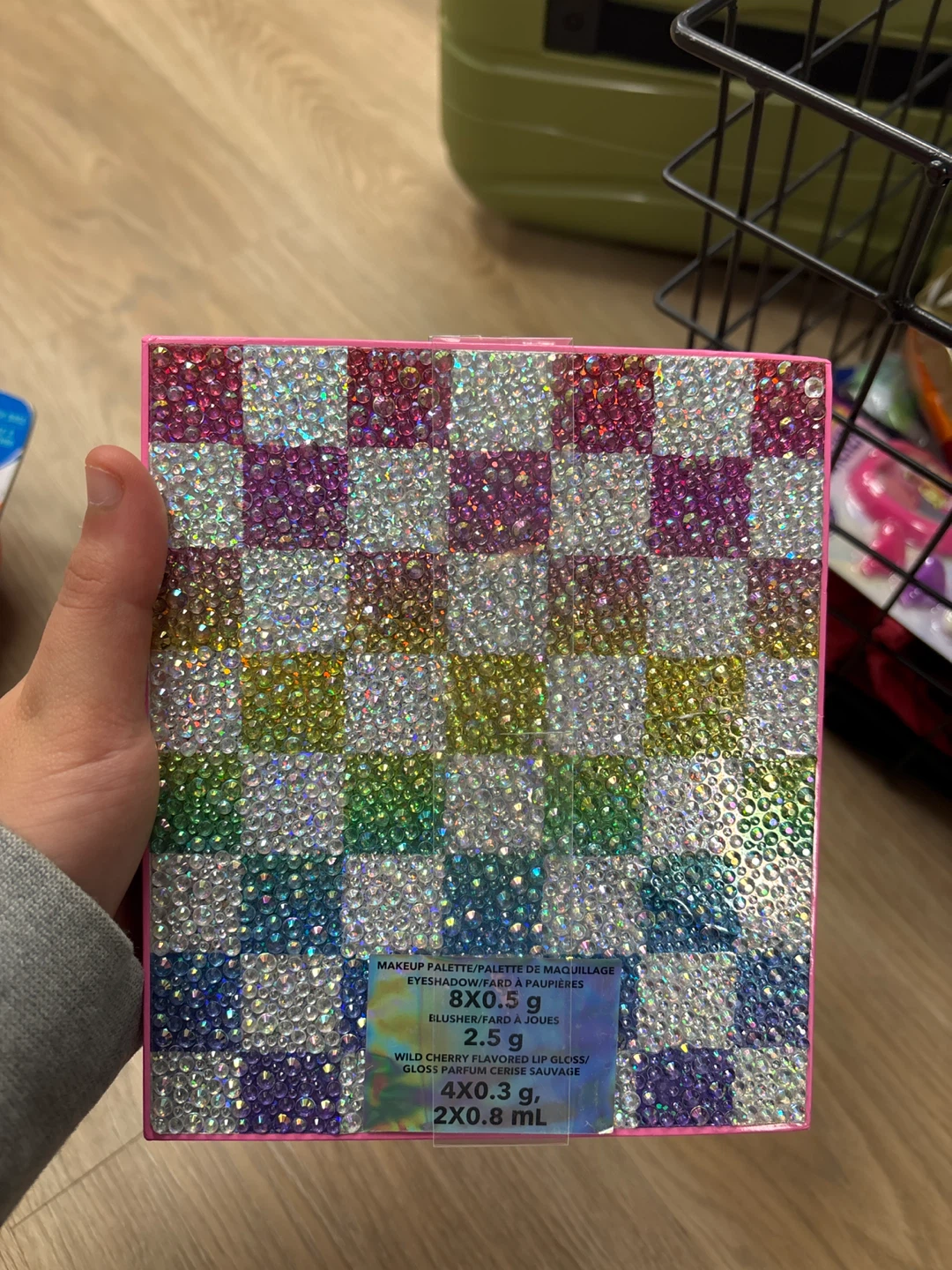 Sparkly Makeup Palette with Eyeshadow, Blush, and Lip Gloss