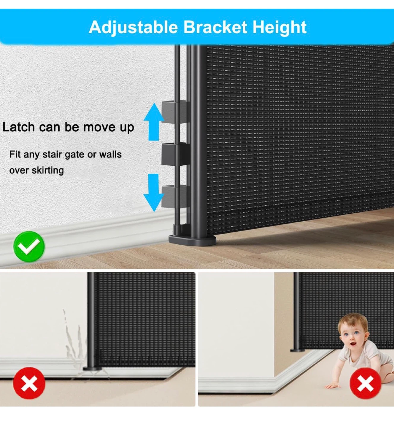 Extra Tall & Wide Retractable Baby Gate - photo 4