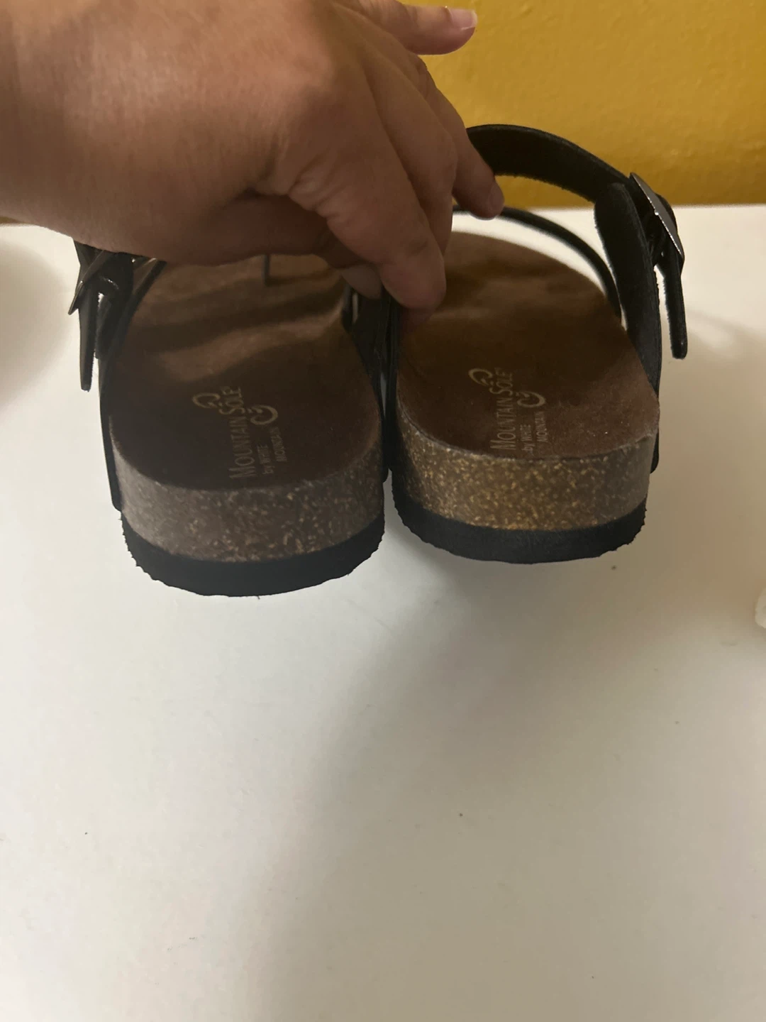 Mountain Sole Black Cork Footbed Sandals size 7 Brand New - photo 3