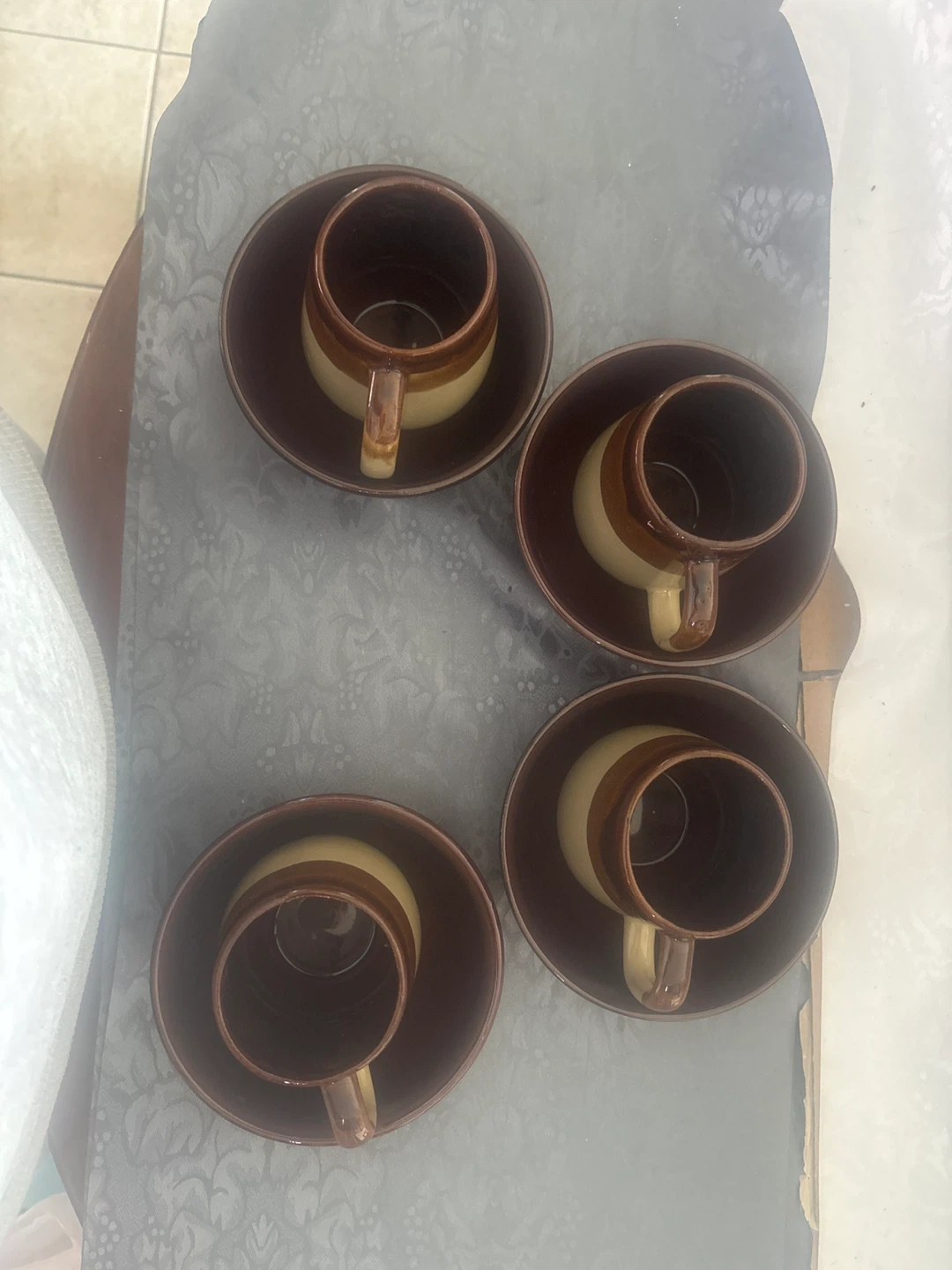 Set of 4 Coffee Cups and Saucers - photo 2