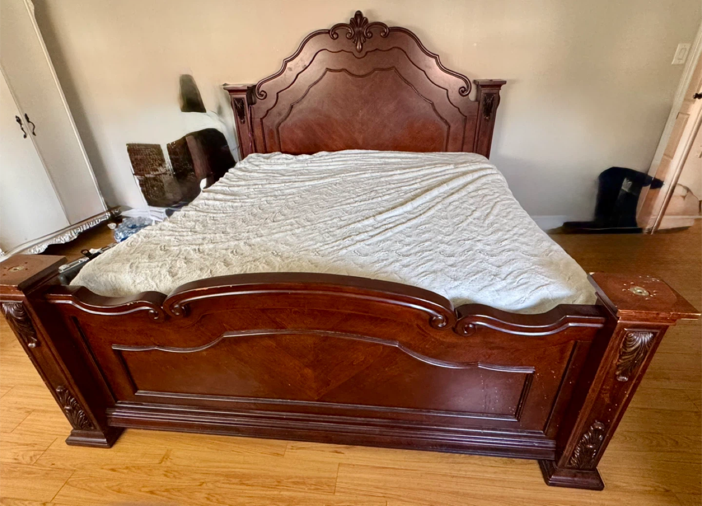 Dark Wood Queen Bed Frame