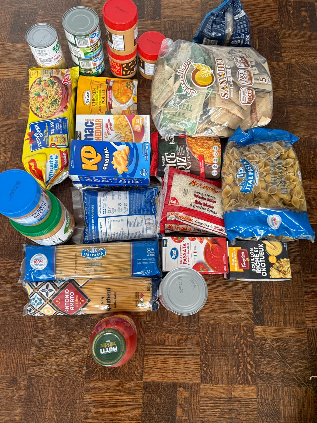 Assorted Pasta, Rice, Soup, and Canned Goods Bundle