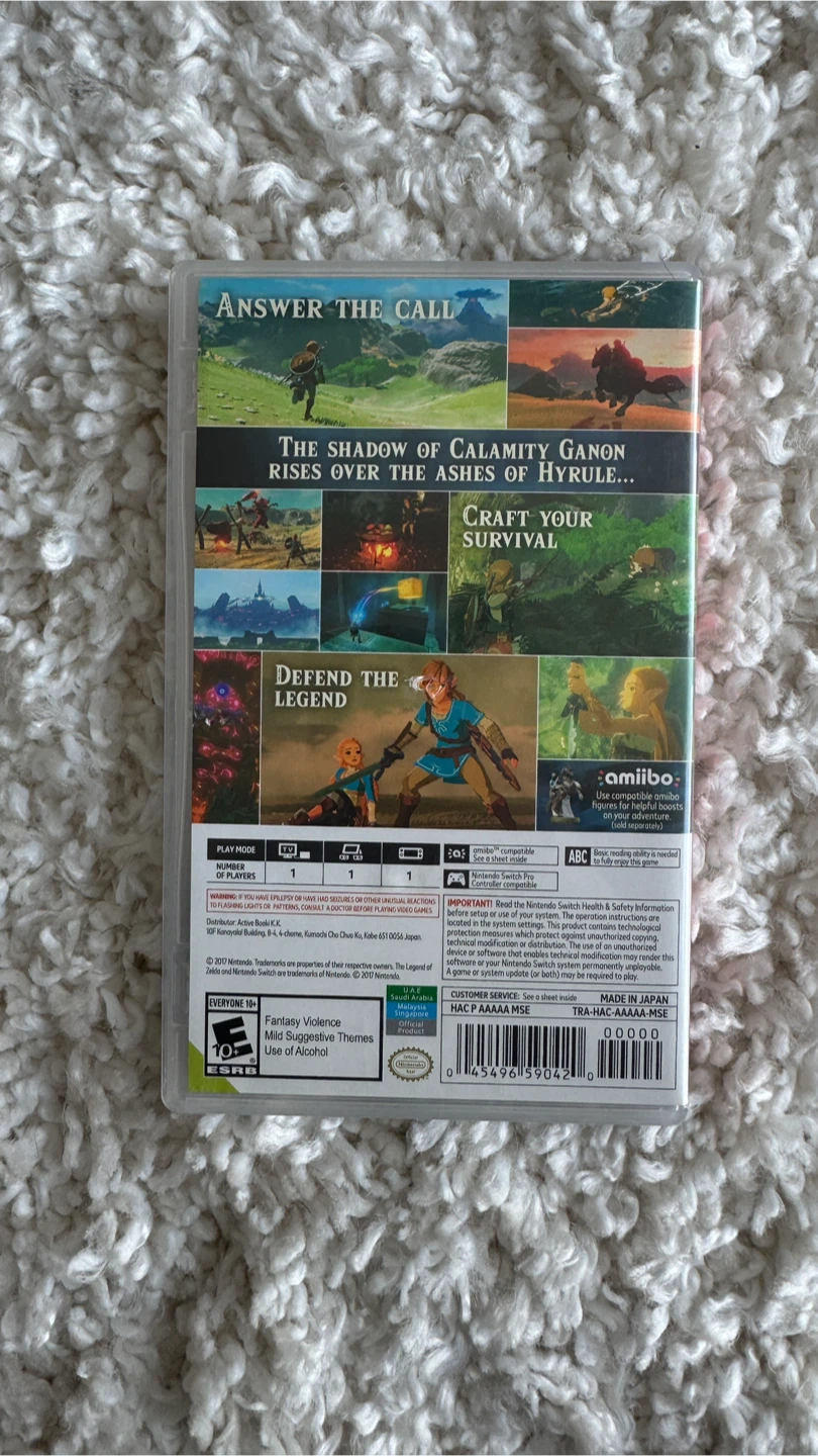 The Legend of Zelda: Breath of the Wild Nintendo Switch Game - photo 2