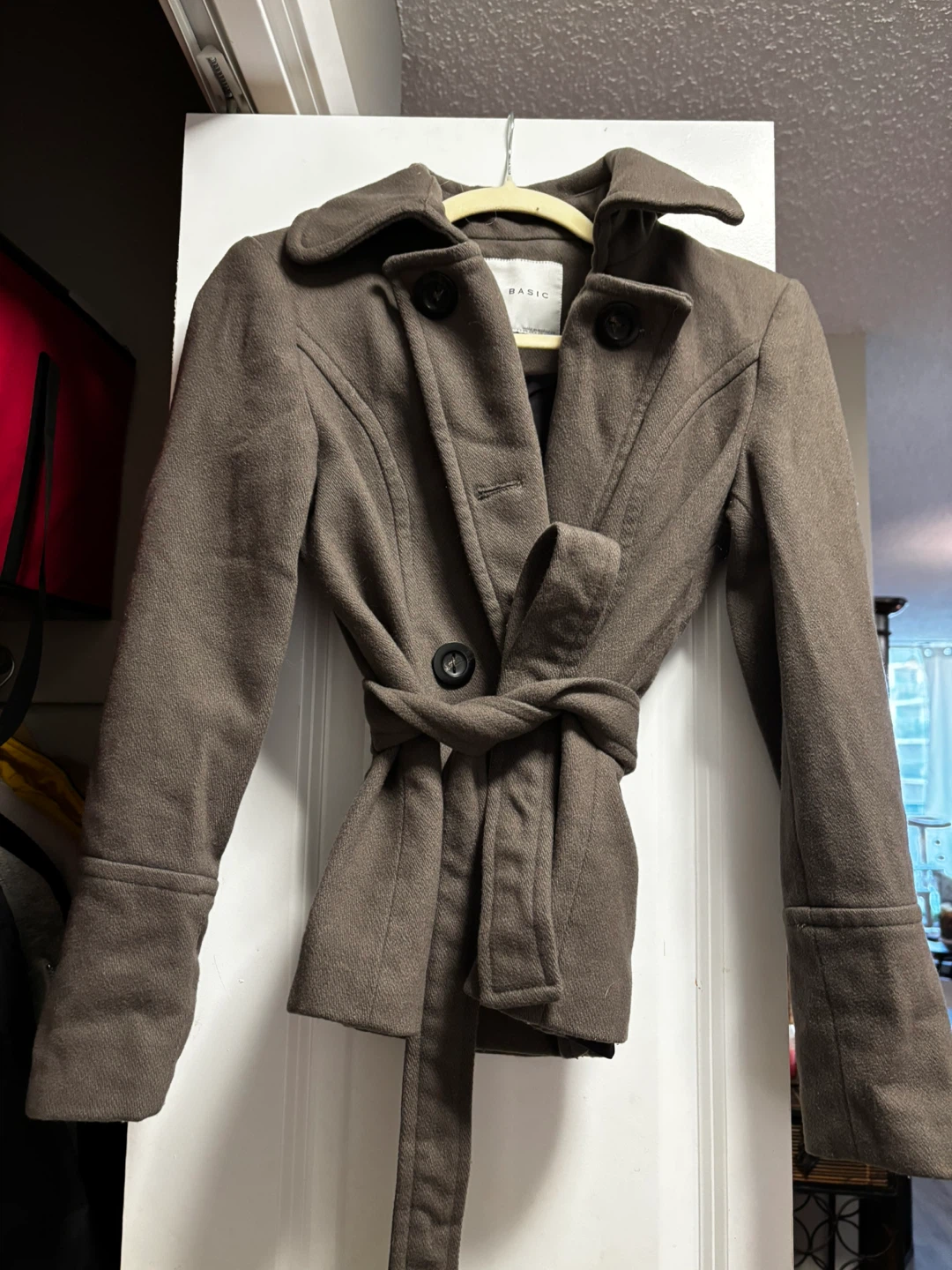 Zara Basic Taupe Peacoat