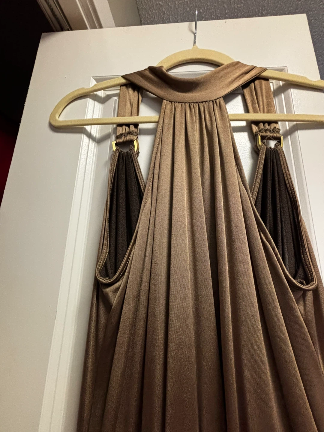 Bebe Gold Brown Halter Romper XS - photo 4