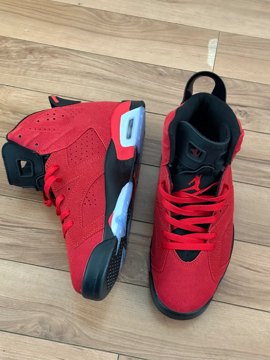 Air Jordan 6 Red Suede Sneakers